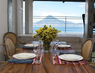 Dining with views of Lake Atitlan