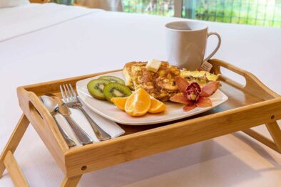 Breakfast is served in your room at Volcano Village Estates